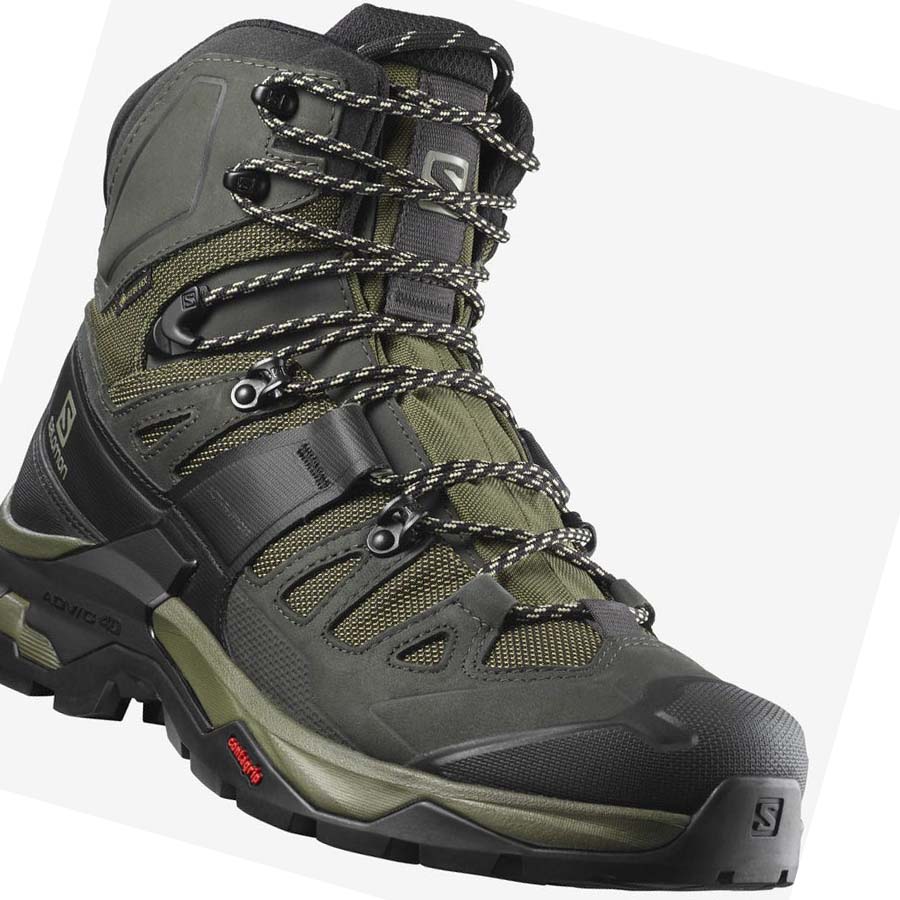 Tenis Senderismo Salomon QUEST 4 GORE-TEX Hombre Verde Oliva | MX 3563NWY